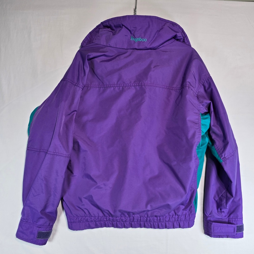 Vintage Columbia Bugaboo Jacket Womens Medium Purple Teal Colorblock 90s Shell - Picture 2 of 16